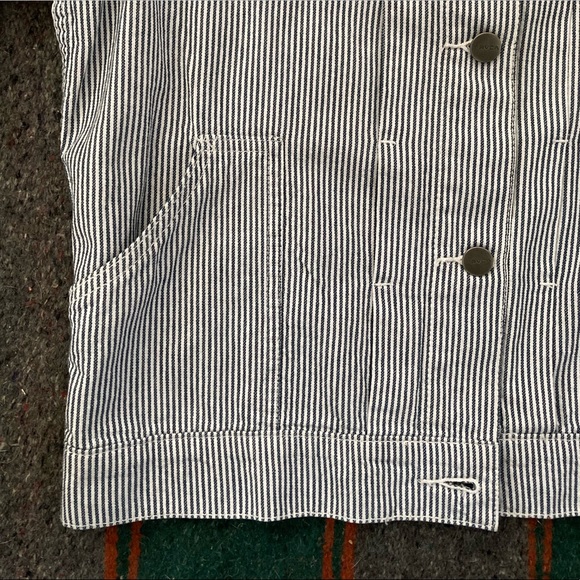 RVCA Blue and White Striped Jacket - Picture 4 of 5